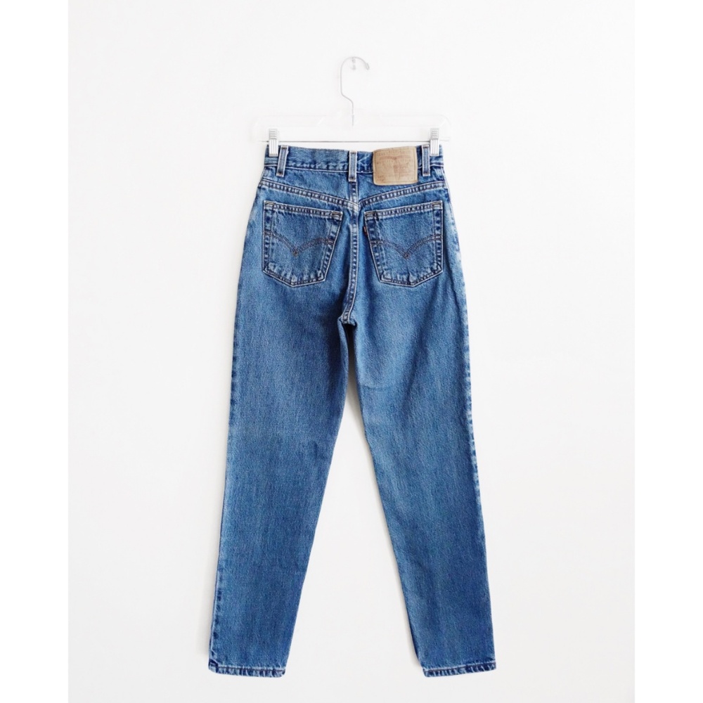 Vtg Levi's 512 Blue High Slim Tapered Jeans fit XS - Picture 2 of 6